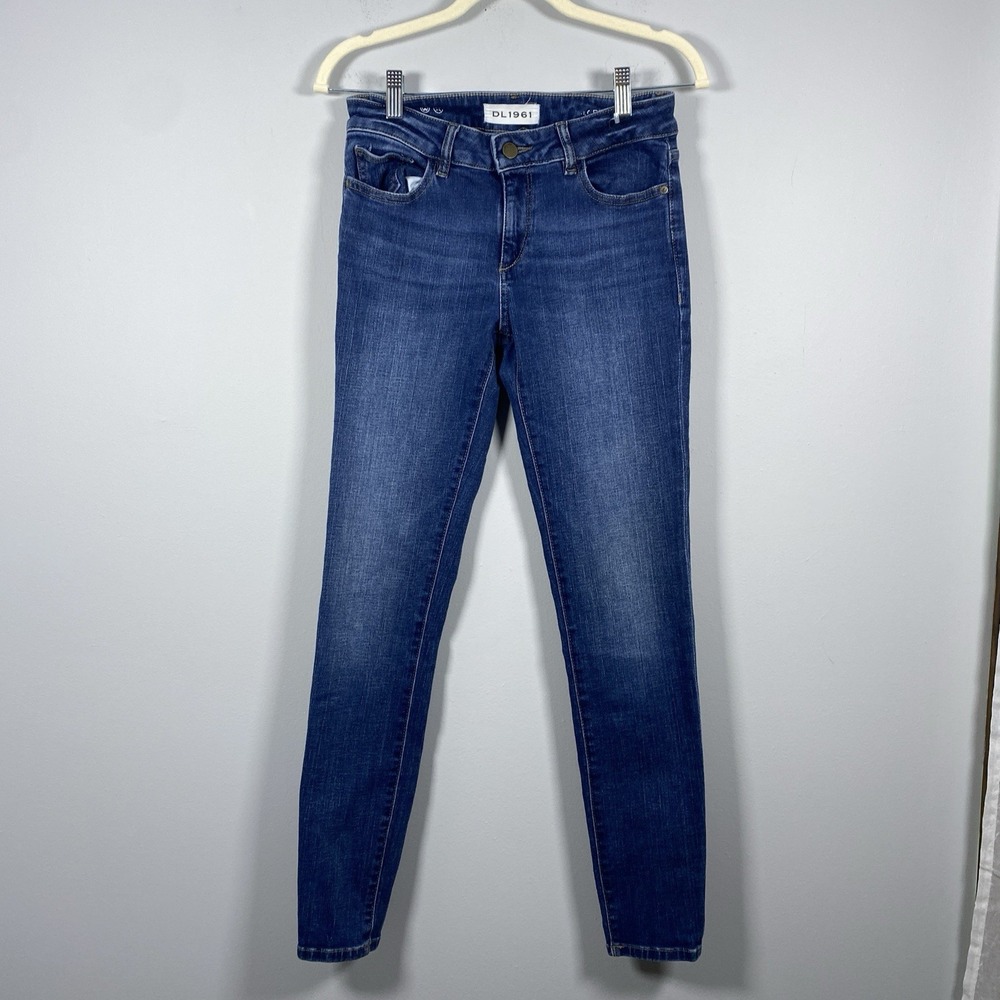 DL1961 Florence Instasculpt Pacific‎ Mid Rise Skinny Jeans Dark Wash Women's 27